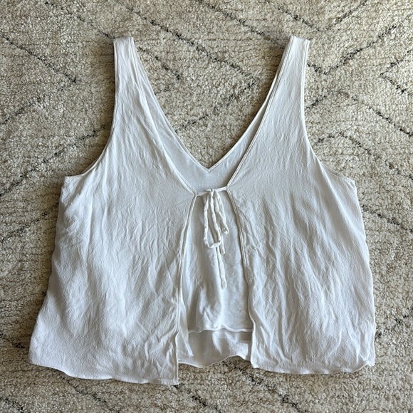 Wilfred Cropped Tie Open Back Medium Tank Top - Picture 6 of 9